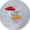 Mouse with Mushroom (3.9x3.8cm)